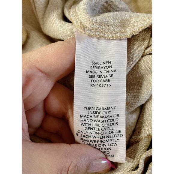 Nanette Lepore Endless Summer Linen Wide Leg Pants Size 10 - Picture 8 of 9